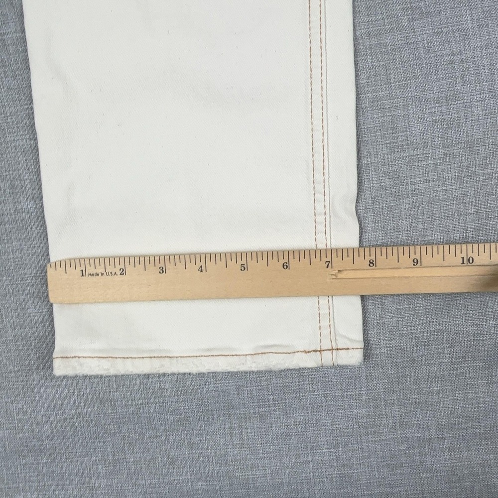Hudson Jeans Womens 25 White Remi Straight Ankle Distressed Stretch Denim - Picture 7 of 12